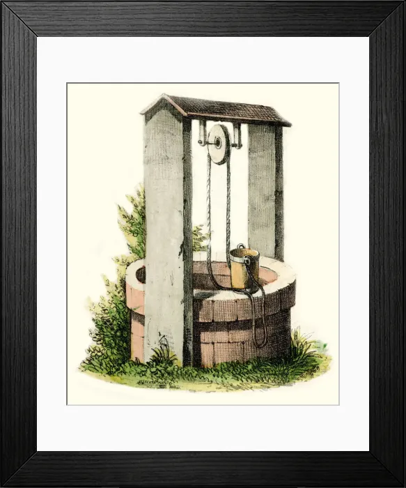 Framed Print : 19th century Wishing Well Framed Print : 19th century Wishing Well