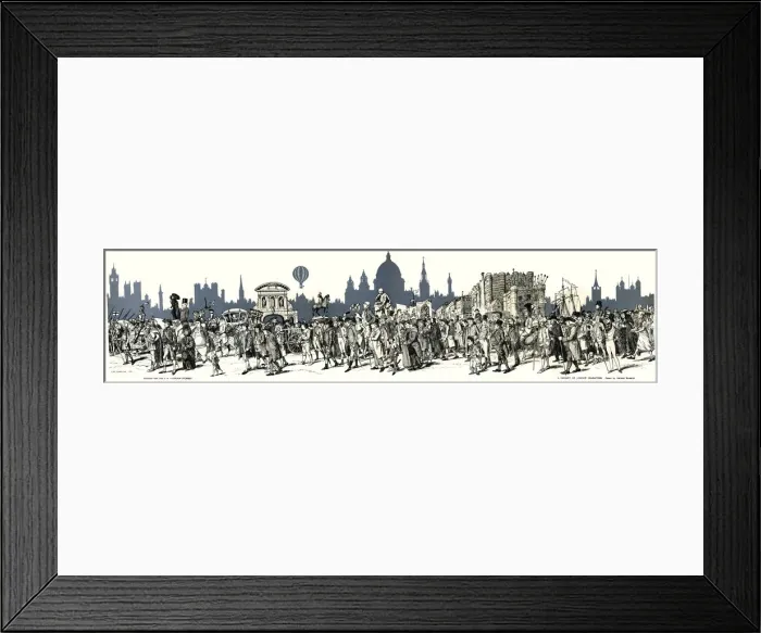 Framed Print : A Pageant of London Characters - key Framed Print : A Pageant of London Characters - key