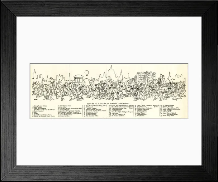 Framed Print : A Pageant of London Characters Framed Print : A Pageant of London Characters