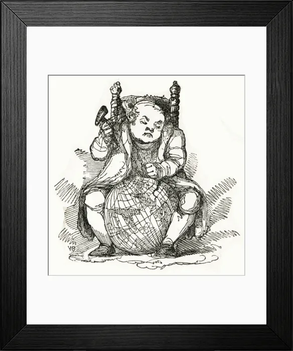 Framed Print : Geological Research - 19th century comic cartoon Framed Print : Geological Research - 19th century comic cartoon