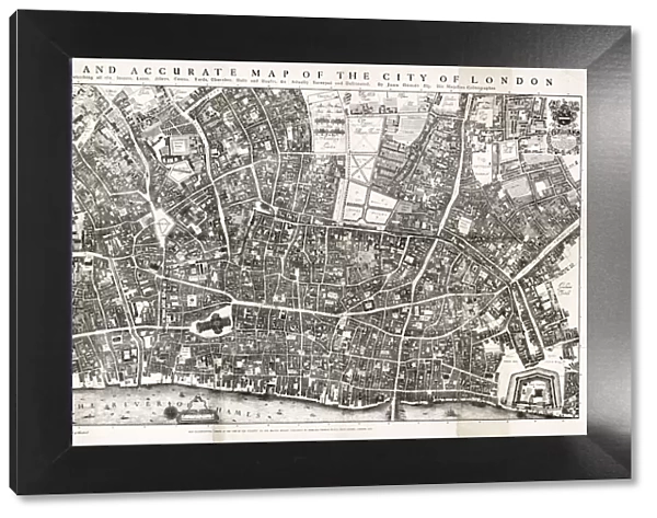 Map of the City of London by John Ogilby 1676. Ogilby (also Ogelby