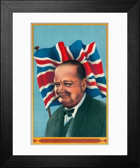 Framed Print : Churchill - Belgian card Framed Print : Churchill - Belgian card