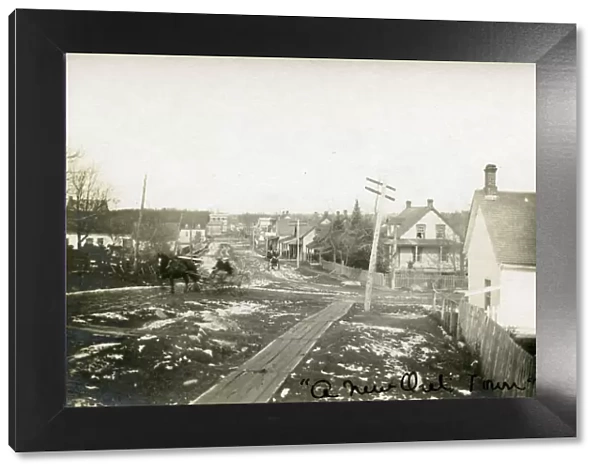 Canada - Ontario - Mining Town - A new town - street scene. Date: circa 1909