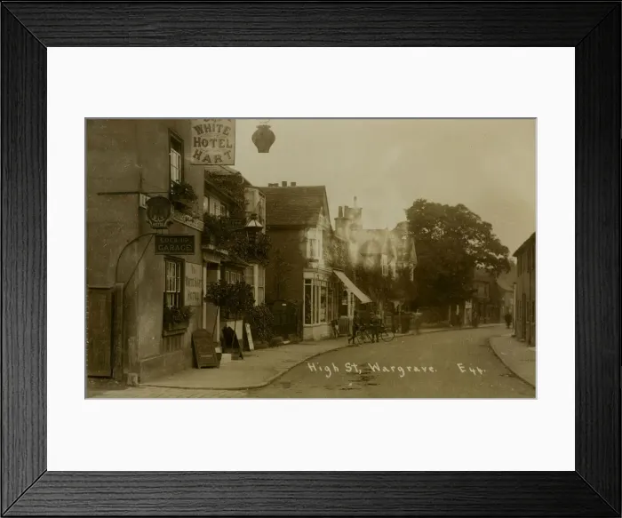 Framed Print : High Street - Showing the White Hart Hotel Framed Print : High Street - Showing the White Hart Hotel