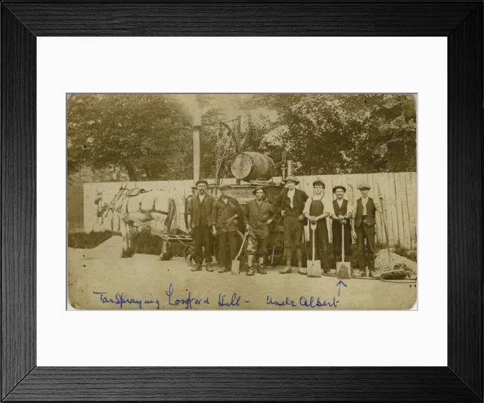 Framed Print : Roadworks - Tar Spraying Framed Print : Roadworks - Tar Spraying