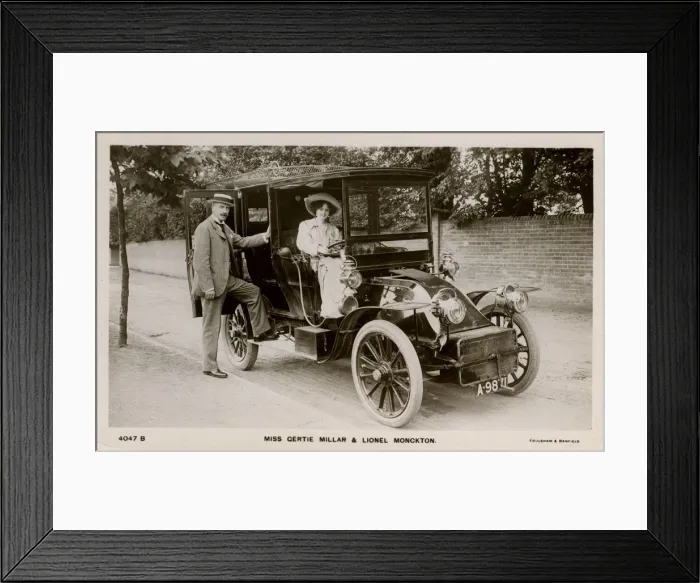 Framed Print : CGV Charron Vintage Car - Gertie Millar and Lionel Monckton Framed Print : CGV Charron Vintage Car - Gertie Millar and Lionel Monckton