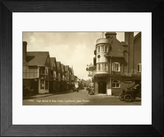 Framed Print : High Street (Showing 1909 Thornycroft 2 Ton Lorry) Framed Print : High Street (Showing 1909 Thornycroft 2 Ton Lorry)