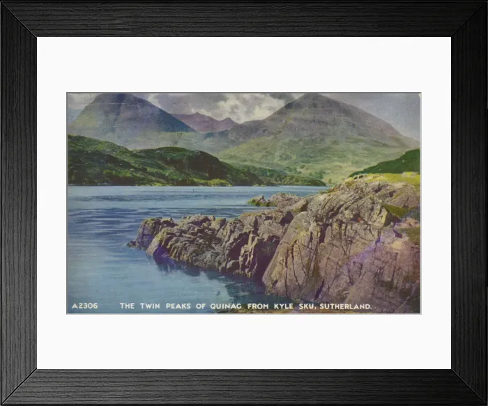 Framed Print : The Twin Peaks of Quinag from Kyle Sku Framed Print : The Twin Peaks of Quinag from Kyle Sku