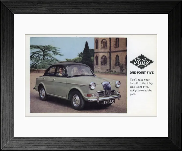 Framed Print : Riley One Point Five Classic Vintage Car Framed Print : Riley One Point Five Classic Vintage Car