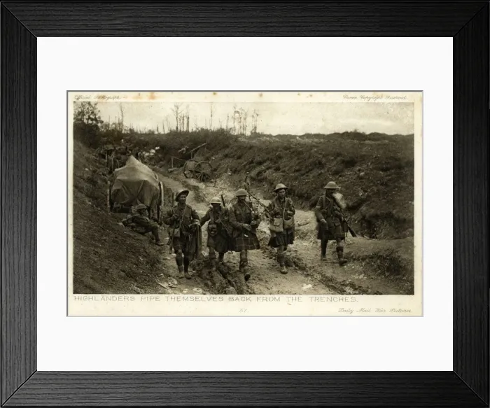 Framed Print : Highlanders in the Trenches WW1 Framed Print : Highlanders in the Trenches WW1