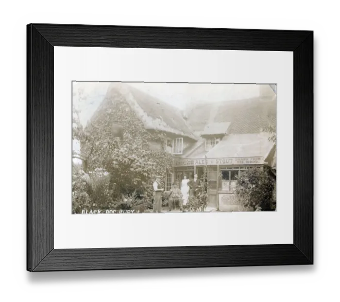 Framed Print : The Black Dog and Duck Framed Print : The Black Dog and Duck