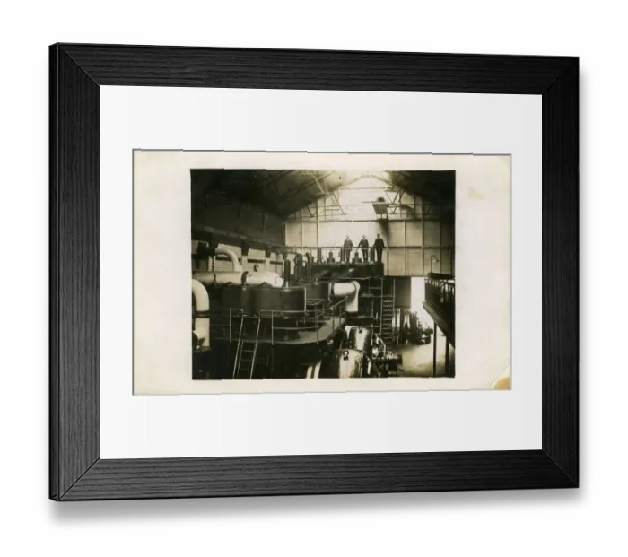Framed Print : Industrial Turbine Hall, Edwardian Electricity Generator Framed Print : Industrial Turbine Hall, Edwardian Electricity Generator