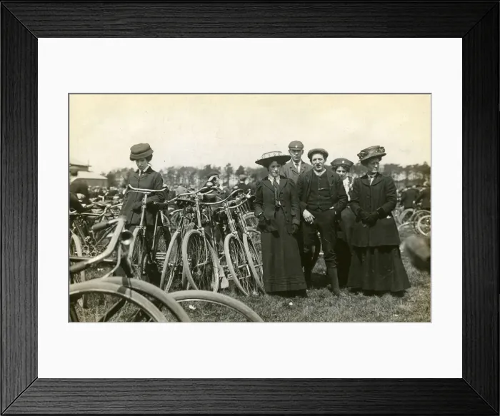 Framed Print : Cyclist Church Parade Framed Print : Cyclist Church Parade