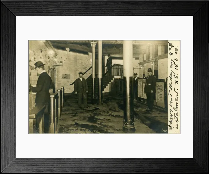 Framed Print : Twopenny Tube Booking Office Framed Print : Twopenny Tube Booking Office