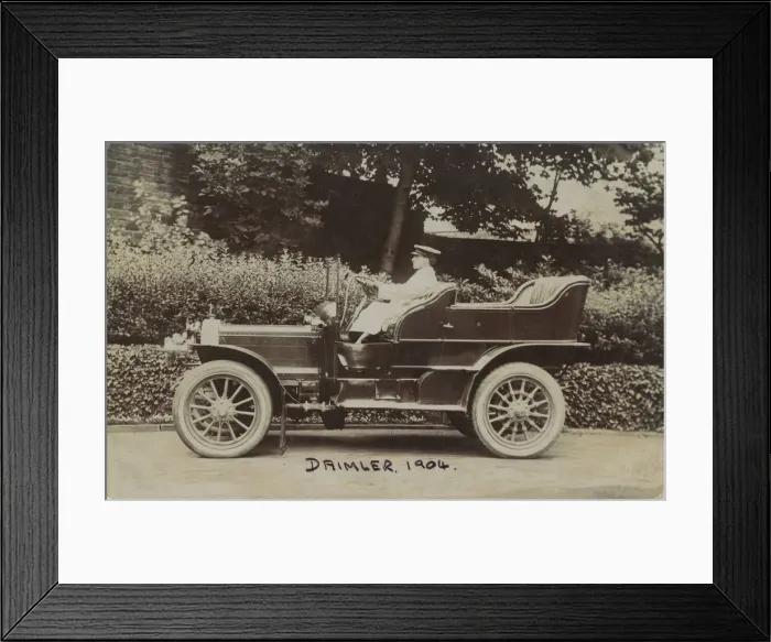 Framed Print : 1904 Daimler Vintage Car - Driver Mr Ryecroft Framed Print : 1904 Daimler Vintage Car - Driver Mr Ryecroft