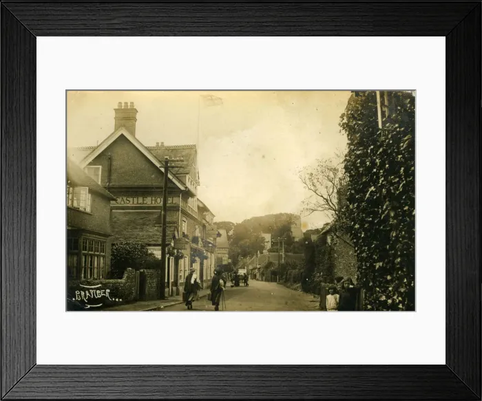 Framed Print : The Village (Showing the Castle Hotel) Framed Print : The Village (Showing the Castle Hotel)