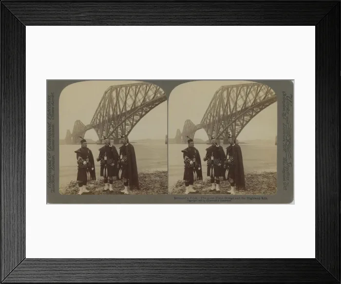 Framed Print : The Fourth Bridge with Three Highland Gaurds Framed Print : The Fourth Bridge with Three Highland Gaurds