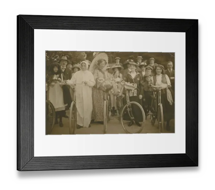 Framed Print : Thespian Group with Bicycles Framed Print : Thespian Group with Bicycles