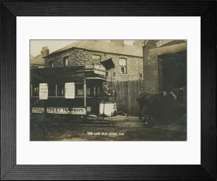 Framed Print : Horse-Drawn Tram (Hull Street Tramways) Framed Print : Horse-Drawn Tram (Hull Street Tramways)