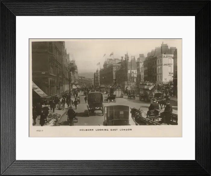Framed Print : Holborn Looking East from Brooke Street Framed Print : Holborn Looking East from Brooke Street