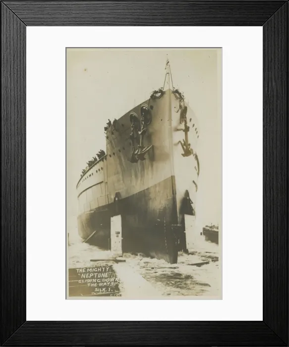 Framed Print : Launch of HMS Neptune (Dreadnought) Framed Print : Launch of HMS Neptune (Dreadnought)