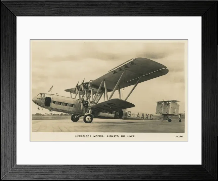 Framed Print : Handley Page Biplane (Heracles - Imperial Airways) Framed Print : Handley Page Biplane (Heracles - Imperial Airways)