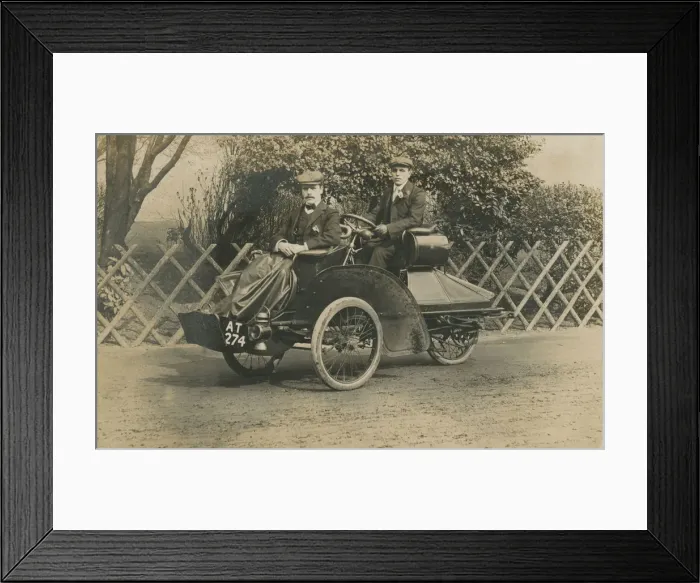 Framed Print : C1905 Rexette Vintage Car - Tricar Framed Print : C1905 Rexette Vintage Car - Tricar