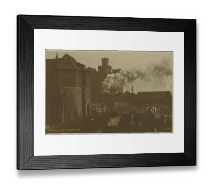 Framed Print : The Railway Bridge and Castle Framed Print : The Railway Bridge and Castle