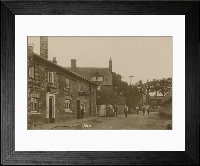 Framed Print : The Stocks and showing the White Hart Inn Framed Print : The Stocks and showing the White Hart Inn