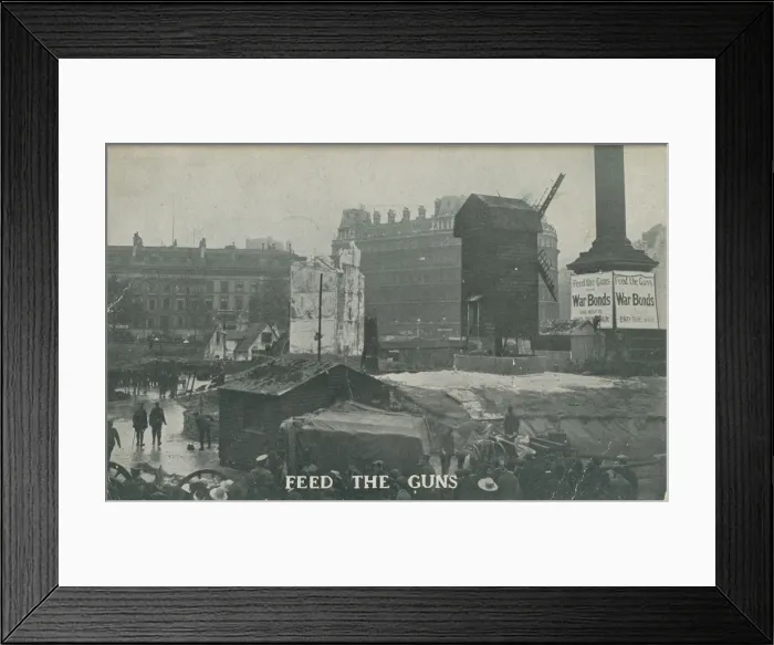 Framed Print : WW2 War Bond Appeal at Nelsons Column Framed Print : WW2 War Bond Appeal at Nelsons Column