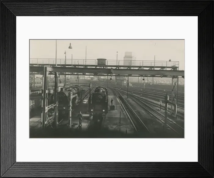 Framed Print : Railway Station - Depot, Cologne - Koln, North Rhine-Westphalia, Germany. Date: 1930s Framed Print : Railway Station - Depot, Cologne - Koln, North Rhine-Westphalia, Germany. Date: 1930s
