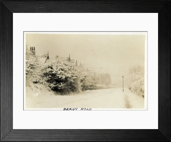Framed Print : Derby Road in Snow Framed Print : Derby Road in Snow