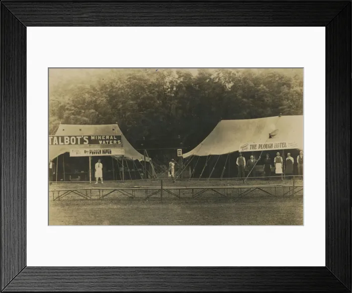 Framed Print : Plough Hotel Marquee Tents Framed Print : Plough Hotel Marquee Tents