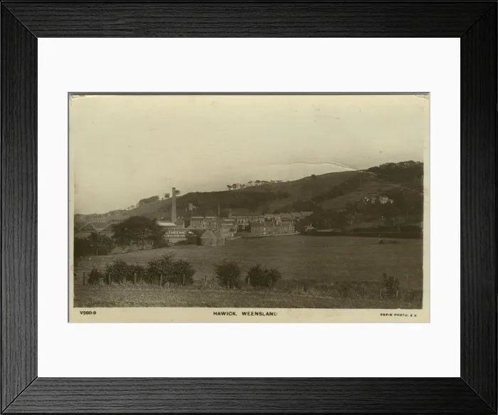 Framed Print : The Village, Hawick, Jedburgh, Weensland, Roxburghshire, Scotland. Date: 1909 Framed Print : The Village, Hawick, Jedburgh, Weensland, Roxburghshire, Scotland. Date: 1909