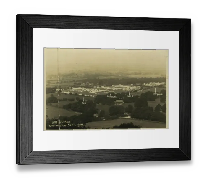 Framed Print : Second Infantry Brigade, Westmeston, Brighton, Lewes, Sussex, England. Date: 1928 Framed Print : Second Infantry Brigade, Westmeston, Brighton, Lewes, Sussex, England. Date: 1928