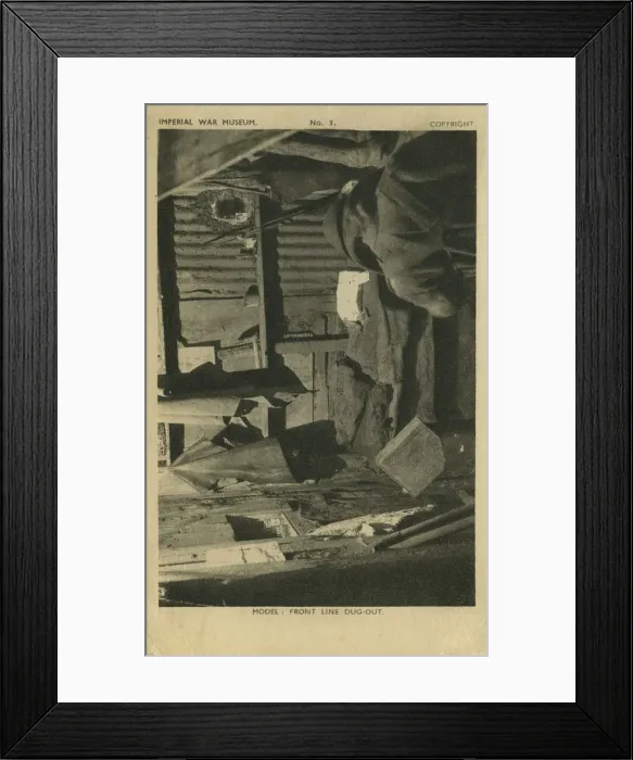 Framed Print : WW1 Trenches - Front Line Dug-out Framed Print : WW1 Trenches - Front Line Dug-out