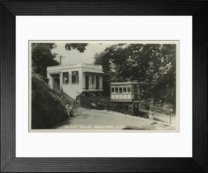 Framed Print : Cliff Railway, Babbacombe, Torquay, Devon, England. Date: 1930s Framed Print : Cliff Railway, Babbacombe, Torquay, Devon, England. Date: 1930s