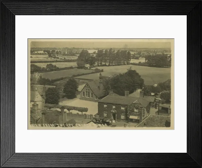 Framed Print : The Village - (Showing the Crown Hotel) Framed Print : The Village - (Showing the Crown Hotel)