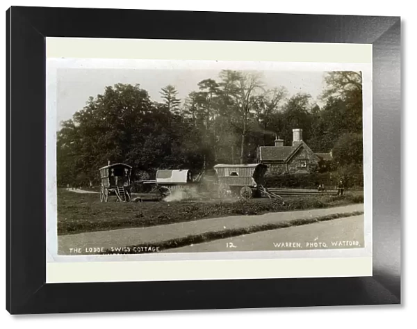 Gypsies Caravans, Swiss Cottage Lodge, Cassiobury Park, Watford, Hertfordshire, England