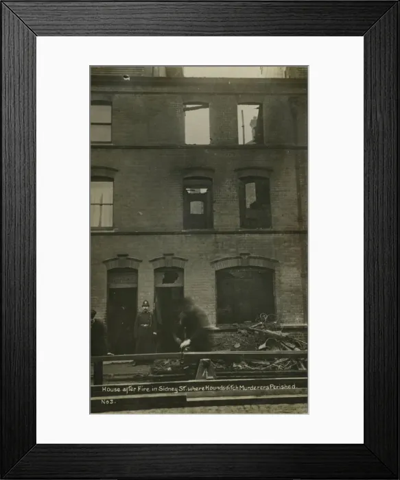 Framed Print : House after Fire (Siege of Sidney Street) Framed Print : House after Fire (Siege of Sidney Street)