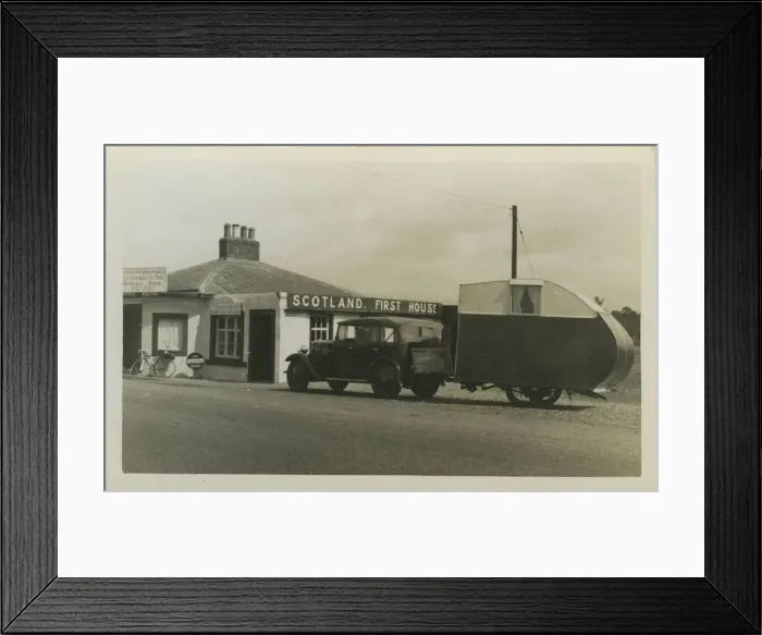 Framed Print : Standard 10 Vintage Car and Caravan Framed Print : Standard 10 Vintage Car and Caravan