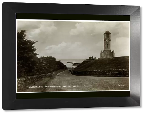 Castle & War Memorial, Helmsdale, Sutherland, Scotland. Date: 1930s