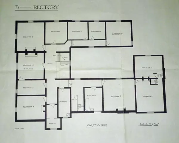 Architectural plans of Borley Rectory
