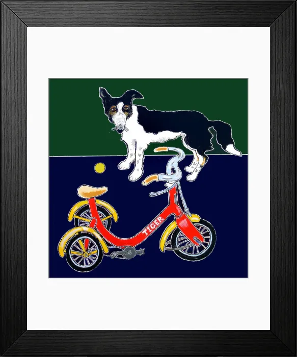 Framed Print : Tiger and the dog Framed Print : Tiger and the dog