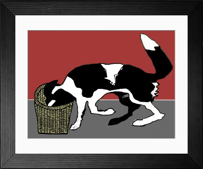Framed Print : Dogbasket Framed Print : Dogbasket