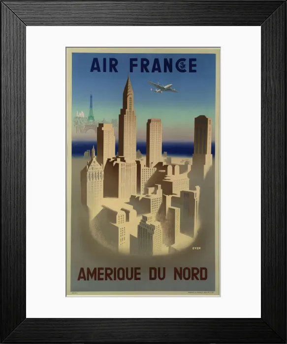 Framed Print : AIR FRANCE Amerique du Nord Framed Print : AIR FRANCE Amerique du Nord