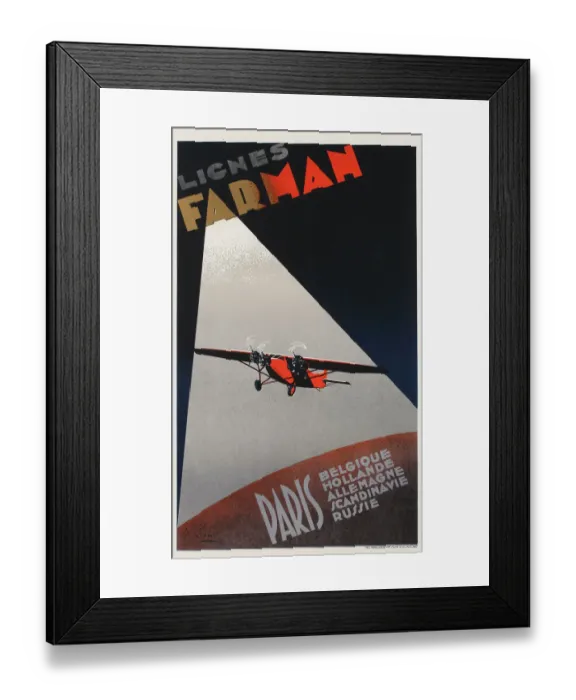 Framed Print : Albert Solon Lignes Farman Framed Print : Albert Solon Lignes Farman