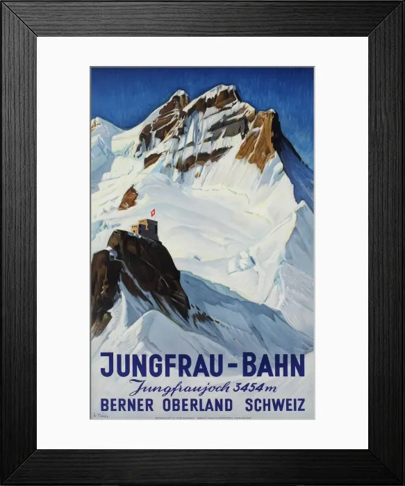 Framed Print : Jungfrau-Bahn by Ernst Hodel Framed Print : Jungfrau-Bahn by Ernst Hodel