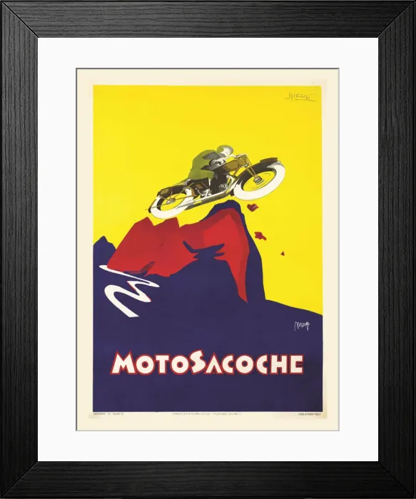Framed Print : Motosacoche Poster by Nizzoli Framed Print : Motosacoche Poster by Nizzoli