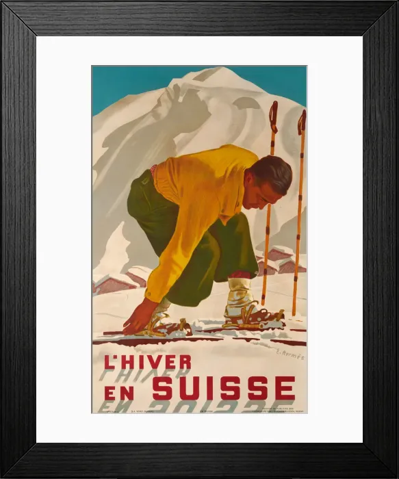 Framed Print : L hiver en suisse Framed Print : L hiver en suisse